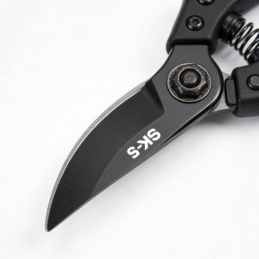 OrtoBiologicoFacile Cesoie da Giardino Professionali, Forbici da Potatura in Acciaio SK-5 a Lama Affilata, Robusti e Antiruggine (Nero